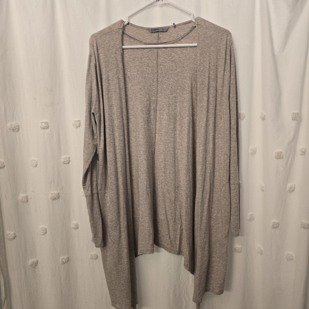 Women's Beige Lightweight Cardigan Tasc Performance Size Medium